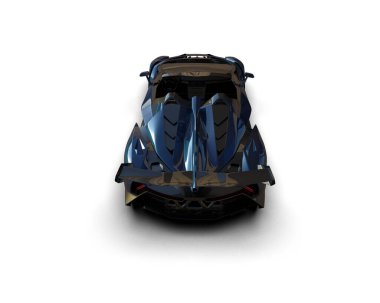 3D görüntüleme, beyaz arkaplanda izole edilmiş spor araba 