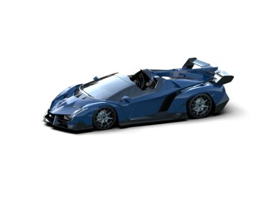 modern spor araba beyaz arka planda 3D model