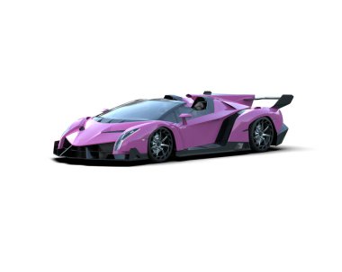 modern spor araba beyaz arka planda 3D model