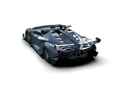 modern spor araba beyaz arka planda 3D model