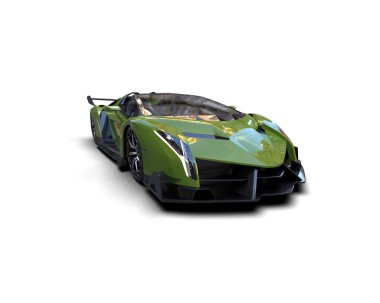 modern spor araba beyaz arka planda 3D model