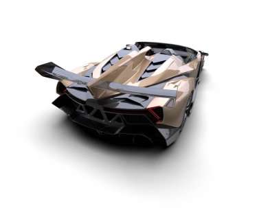 modern spor araba beyaz arka planda 3D model