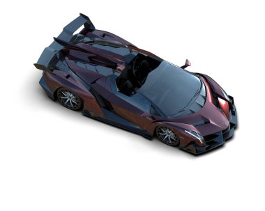 modern spor araba beyaz arka planda 3D model