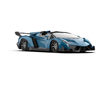 modern spor araba beyaz arka planda 3D model