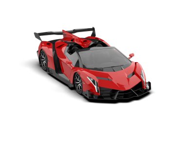 modern spor araba beyaz arka planda 3D model
