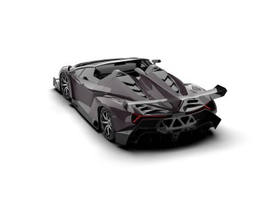 modern spor araba beyaz arka planda 3D model