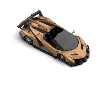 modern spor araba beyaz arka planda 3D model