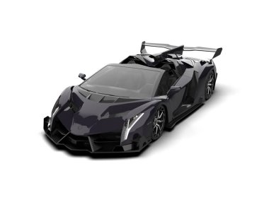 modern spor araba beyaz arka planda izole edilmiş 3D görüntüleme