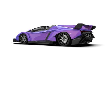 modern spor araba beyaz arka planda izole edilmiş 3D görüntüleme