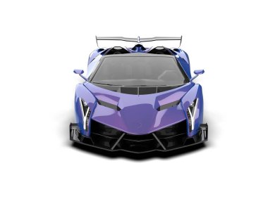 modern spor araba beyaz arka planda izole edilmiş 3D görüntüleme