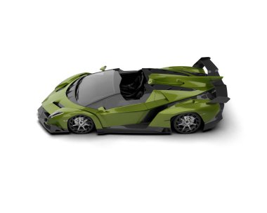 modern spor araba beyaz arka planda izole edilmiş 3D görüntüleme