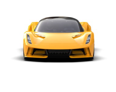 Beyaz zemin üzerinde izole edilmiş 3D resimleme spor araba