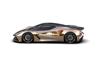 Beyaz zemin üzerinde izole edilmiş 3D resimleme spor araba