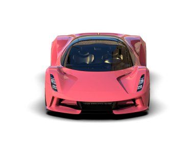 Beyaz zemin üzerinde izole edilmiş 3D resimleme spor araba