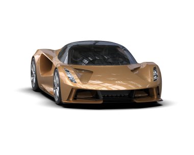 Beyaz arka planda izole edilmiş 3D kamuflaj spor araba çizimi