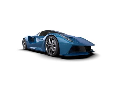 Beyaz arka planda izole edilmiş 3D kamuflaj spor araba çizimi