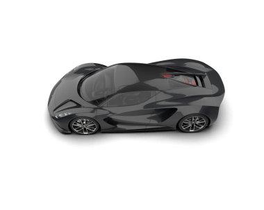 Beyaz arka planda izole edilmiş 3D kamuflaj spor araba çizimi