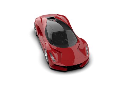 Beyaz arka planda izole edilmiş 3D kamuflaj spor araba çizimi