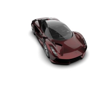 Beyaz arka planda izole edilmiş 3D kamuflaj spor araba çizimi