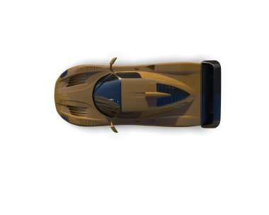 Beyaz arka planda modern yarış arabası. 3d illüstrasyon