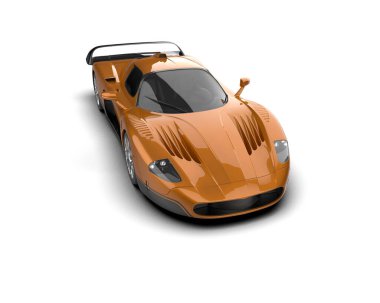 Beyaz arka planda modern spor araba. 3d illüstrasyon