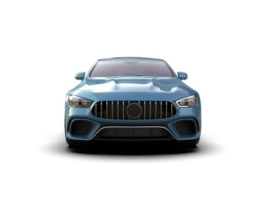 modern spor araba beyaz arka planda izole