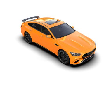 modern spor araba beyaz arka planda izole