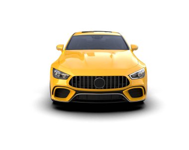 modern spor araba beyaz arka planda izole