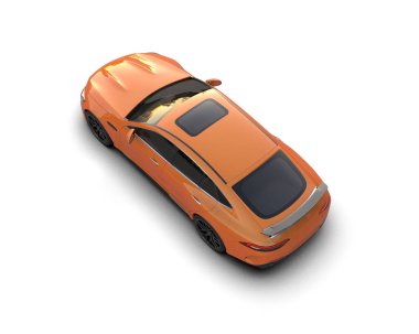 modern spor araba beyaz arka planda izole