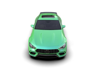 modern spor araba beyaz arka planda izole