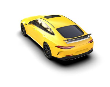 modern spor araba beyaz arka planda izole