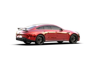 modern spor araba beyaz arka planda izole