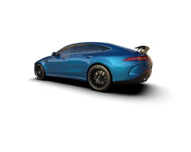 modern spor araba beyaz arka planda izole