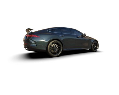 modern spor araba beyaz arka planda izole