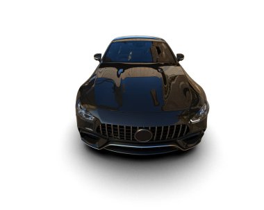 modern spor araba beyaz arka planda izole