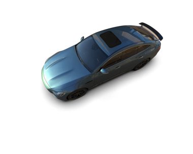 modern spor araba beyaz arka planda izole