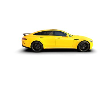 modern spor araba beyaz arka planda izole