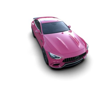 modern spor araba beyaz arka planda izole