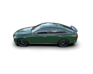 modern spor araba beyaz arka planda izole