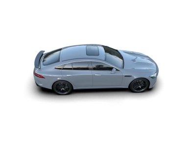 modern spor araba beyaz arka planda izole