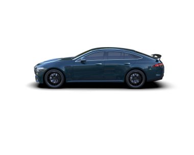 modern spor araba beyaz arka planda izole