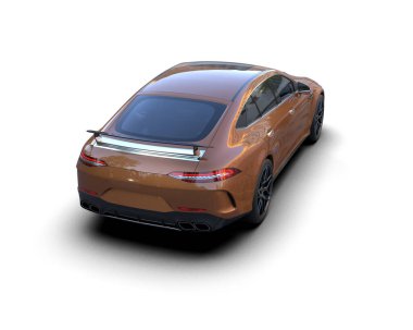 modern spor araba beyaz arka planda izole