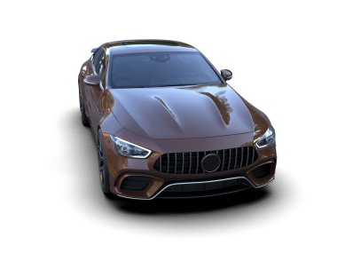 modern spor araba beyaz arka planda izole