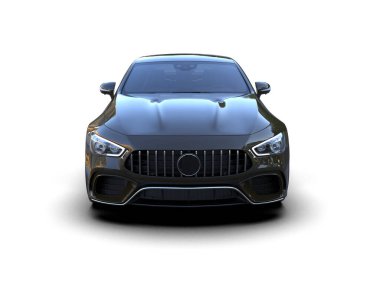 modern spor araba beyaz arka planda izole