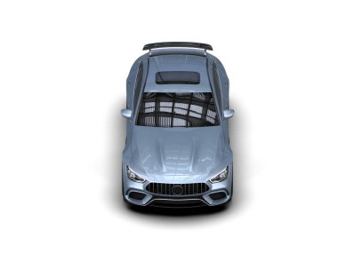 modern spor araba beyaz arka planda izole