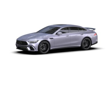 modern spor araba beyaz arka planda izole