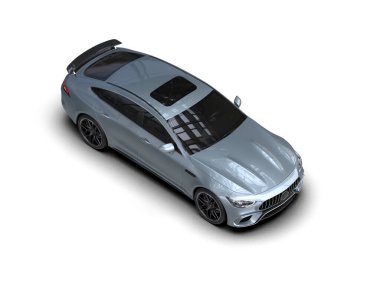 modern spor araba beyaz arka planda izole