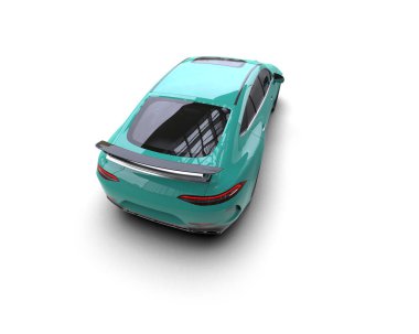 modern spor araba beyaz arka planda izole