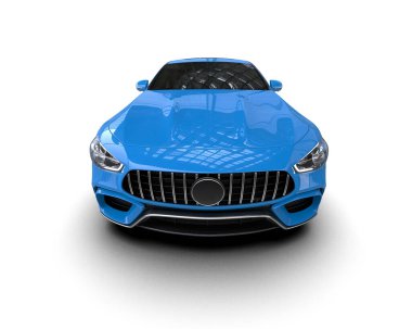 modern spor araba beyaz arka planda izole