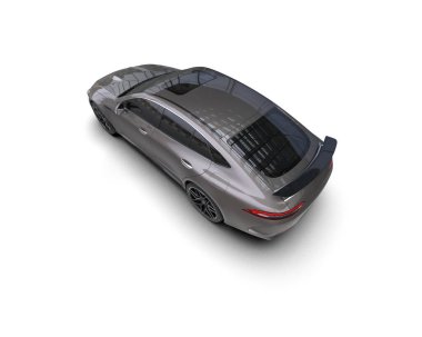 modern spor araba beyaz arka planda izole